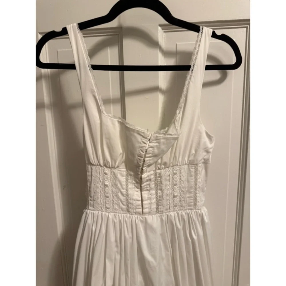 House of CB ‘Perle’ White Lace Trim Midi Dress - Picture 4 of 14
